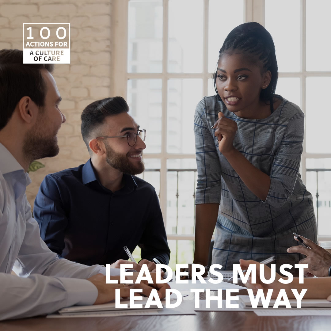 Leaders must lead the way